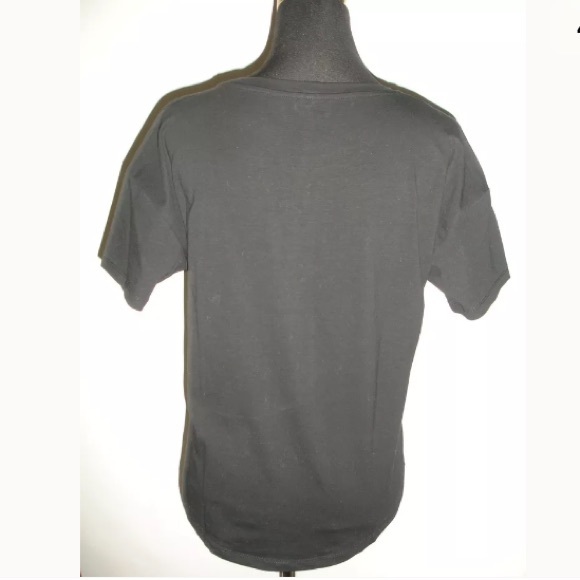 Monte Cervino Cotton Black Embellished Tee L/XL - Picture 3 of 8